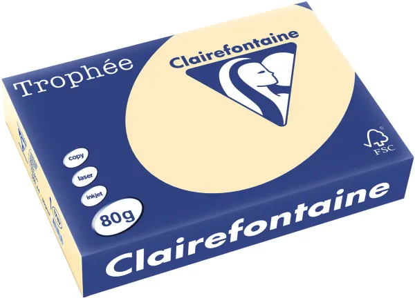 Q-connect Trophee Kopierpapper A4 80g Pastellgul