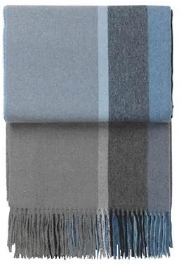 Elvang Manhattan pläd - Steel blue/dusty ocean