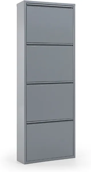 Ode, Skohylla, grå, H136x50x15 cm